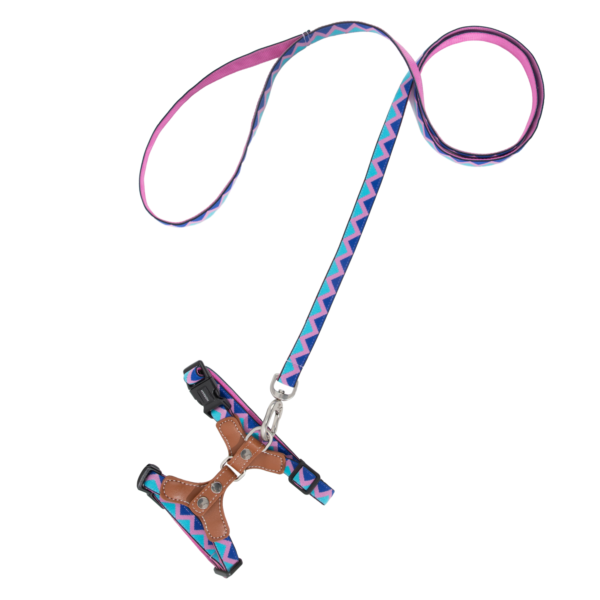 BOBO Series Adjustable Leather Back Cat Harness & Leash Walk Set